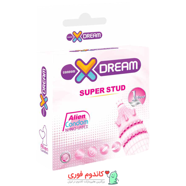 کاندوم فضایی دکمه دار ایکس دریم مدل super stud