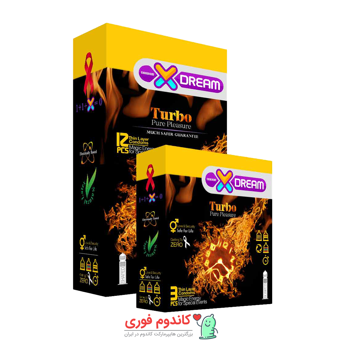 کاندوم تاخیری داغ ایکس دریم مدل hot