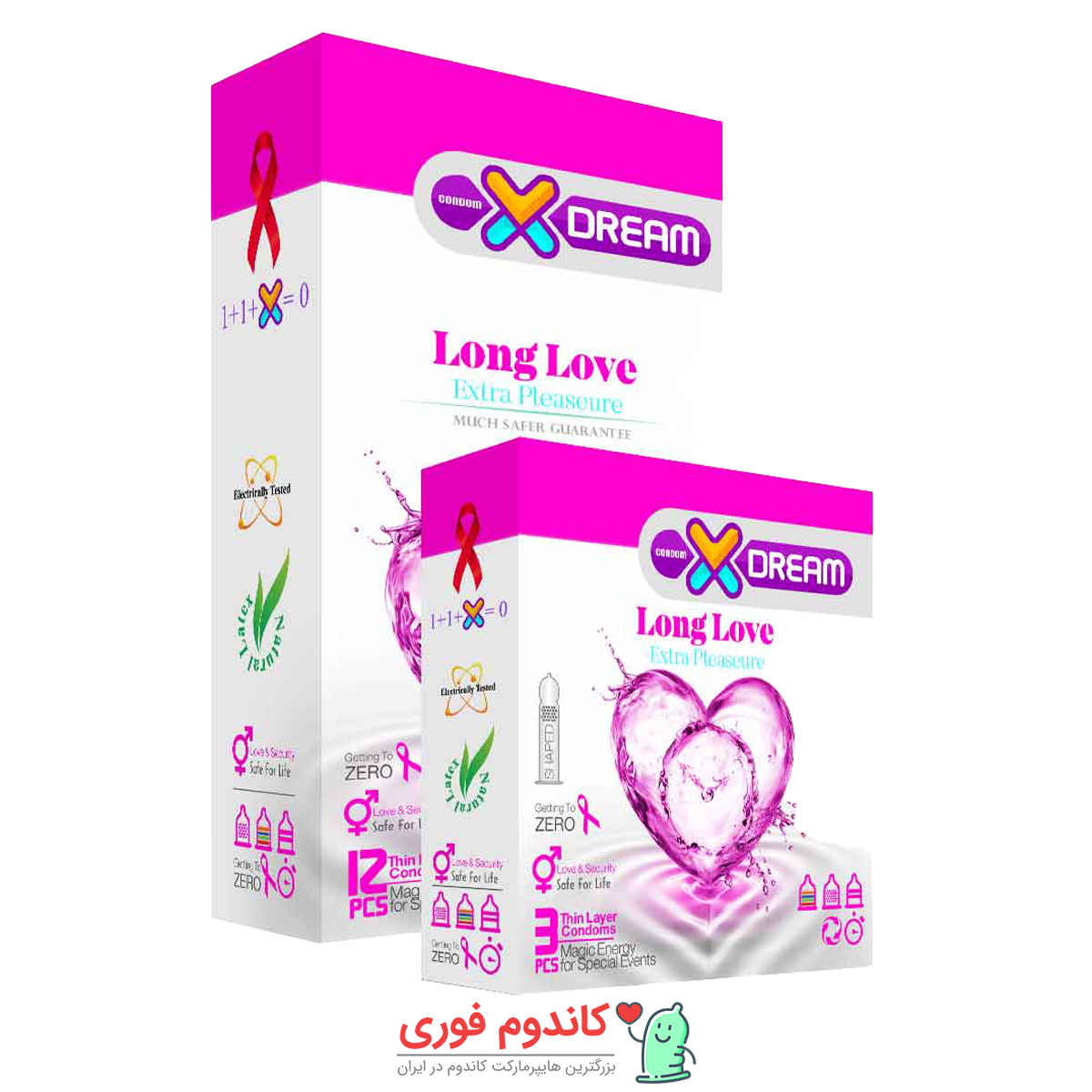 کاندوم تاخیری لانگ لاو ایکس دریم مدلlong love